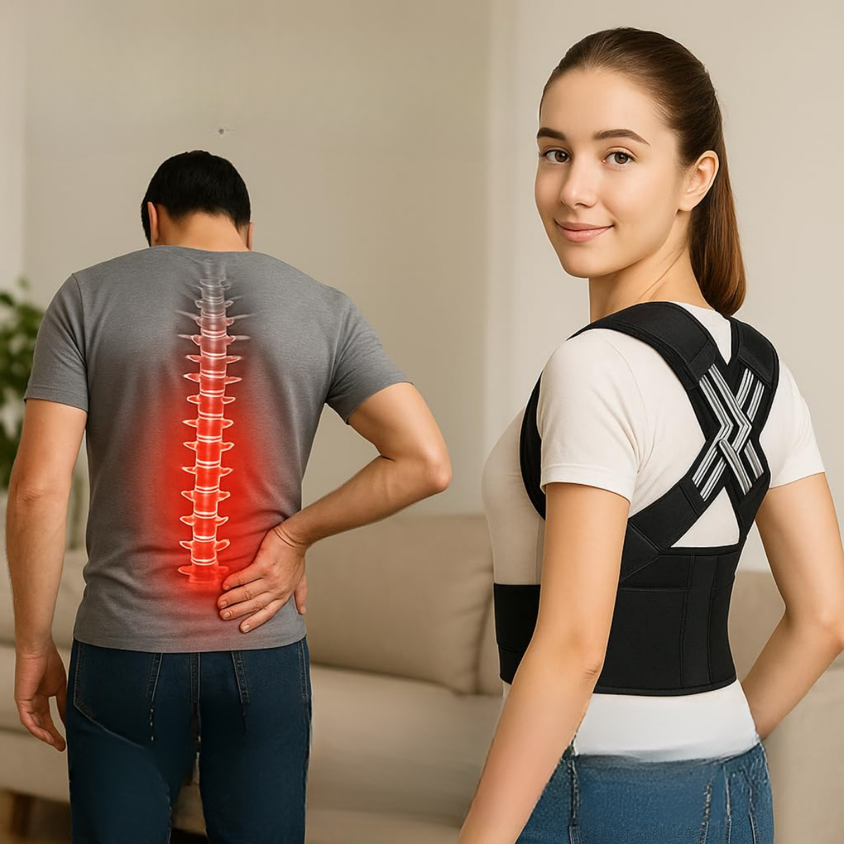 ErgoCorrect® - Adiós al dolor y a la joroba desde el primer uso: consigue postura erguida y cintura definida al instante.
