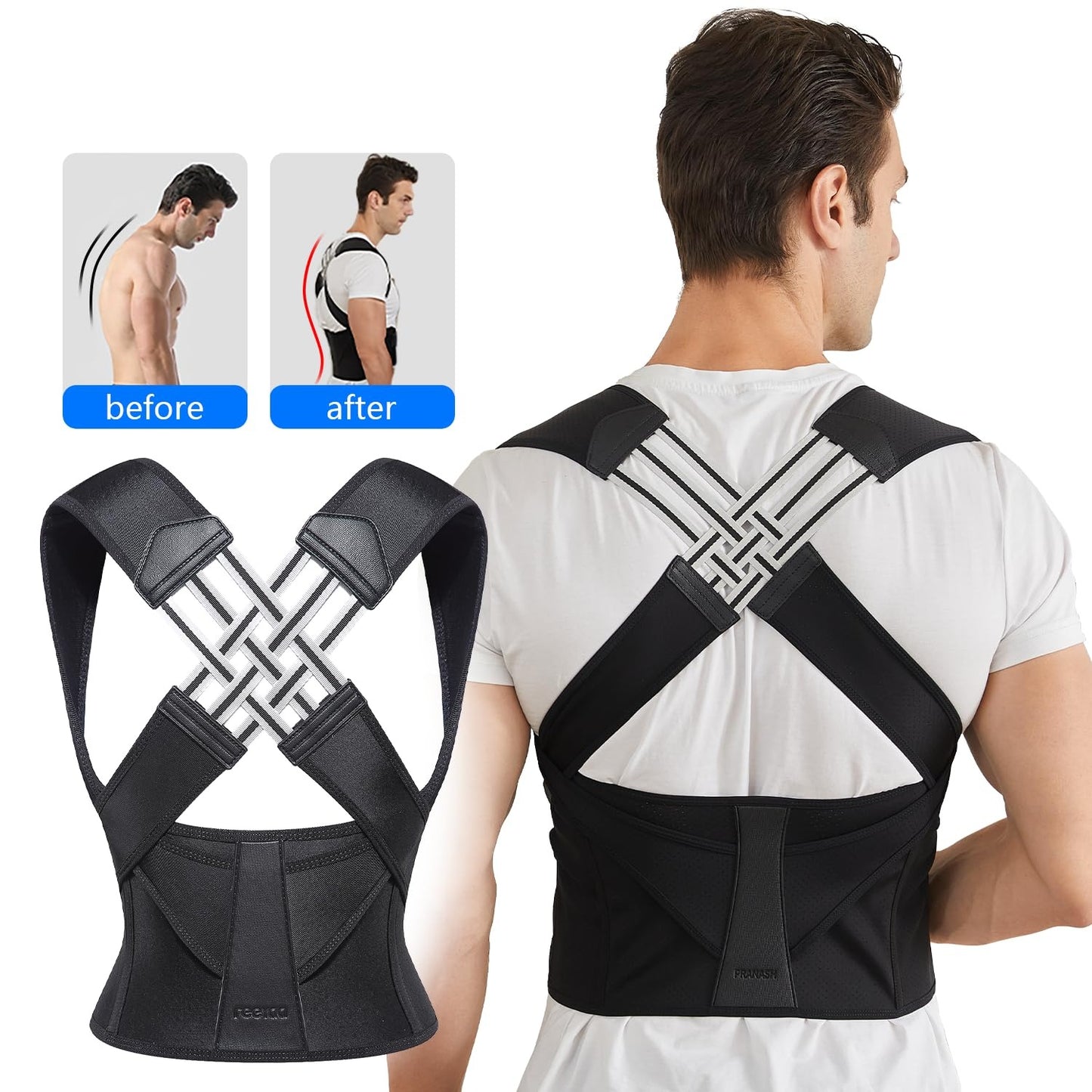 ErgoCorrect® - Adiós al dolor y a la joroba desde el primer uso: consigue postura erguida y cintura definida al instante.